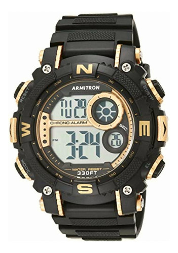 Armitron Sport Reloj Digital Cronógrafo Resina Negro/dorado