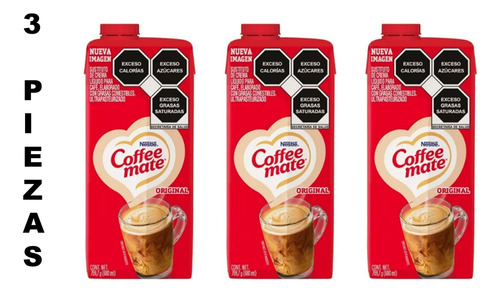 3 Piezas Coffee Mate Nestle Original 680 Ml