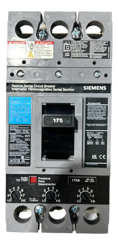 Interruptor Termomagnetico Siemens Fxd63b175 3x175amp