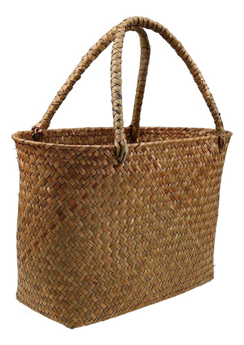 Bolsa De Playa Rústica De Verano, Cesta De 34x14x21cm