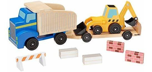 Melissa Doug Classic Toy Dump Truck Loader Embalaje Sin...