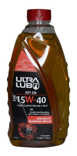 Aceite Ultralub 15w40 Semi Sintetico 1 Lts