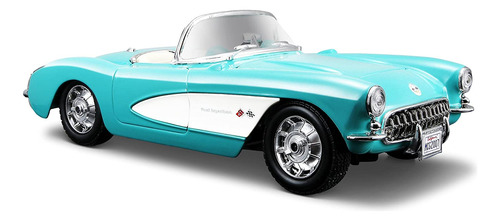 Maisto Escala 1:24 Turqouise 1957 Chevrolet Corvette Fundido