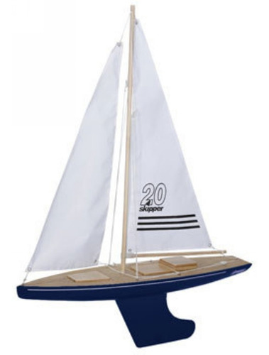 Velero De Madera 51 Cm Azul Skipper