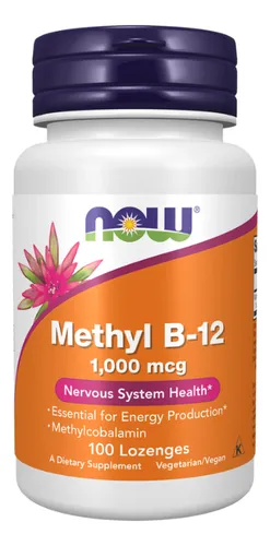 comprar Vitam. Methyl B12 1000mcg 100pastilhas Sublingual Now Brasil Sabor Sem sabor