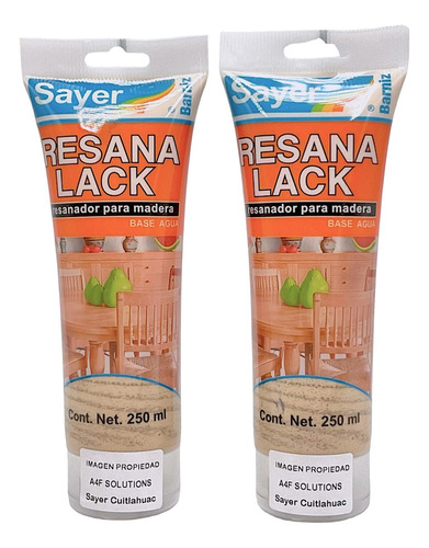Sayer Resanalack Para Madera Base Agua Pino (250ml) 2pz