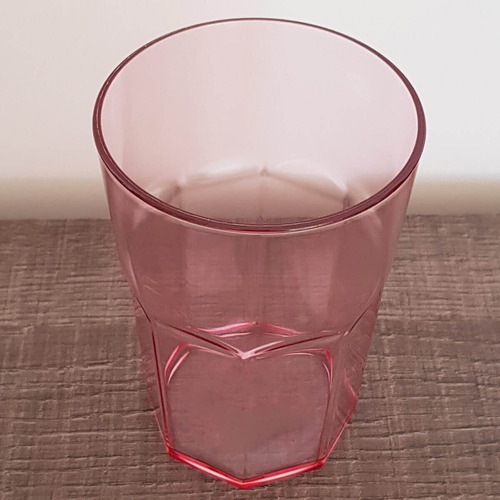 Conjunto 6 Copos Jogo De Copos Para Suco Água 400ml Rosa Qua