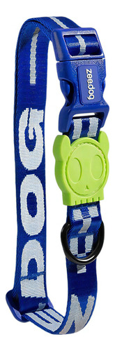 Collar Zeedog Resistente Ultra Premium Perros Large Color Azul JACQUARD ASTRO