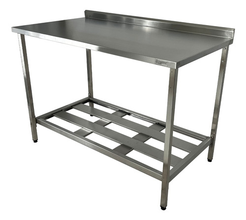 Mesa De Inox Nortinox 1900 Mm X 700 Mm X 900 Mm Com Espelho