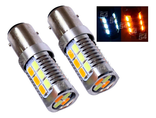 Foco Led 3157/1157 22smd 12v-24v Blanco Y Amb