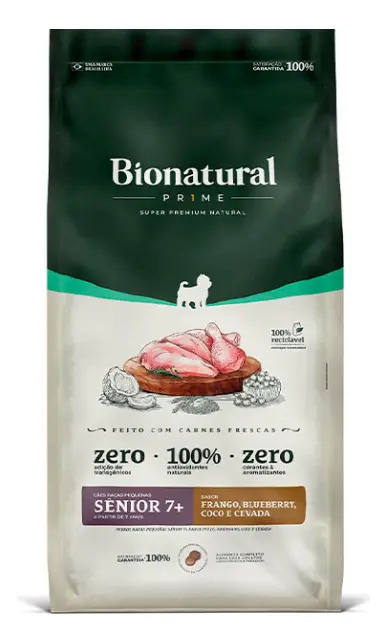 Ração Seca Bionatural Prime Para Cães Pequenos Senior Frango 10,1kg