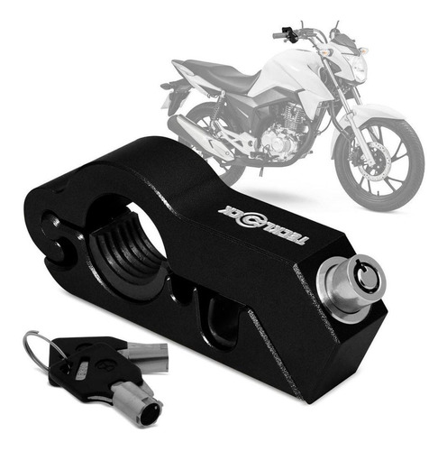 Trava Moto Tecklock Freio Manete Cadeado Antifurto 