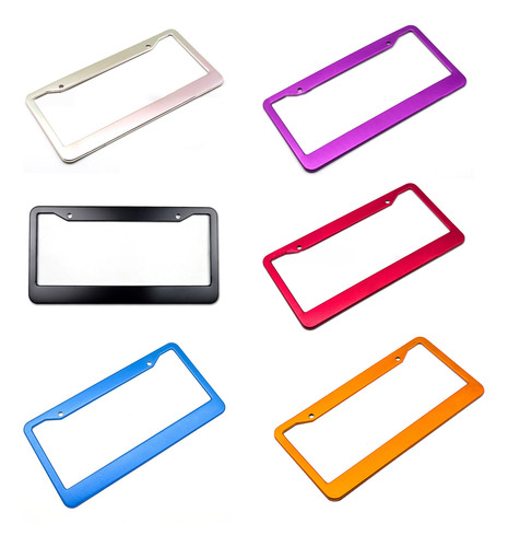 (bl)license Plate Frame For Noble Identity Anti-th