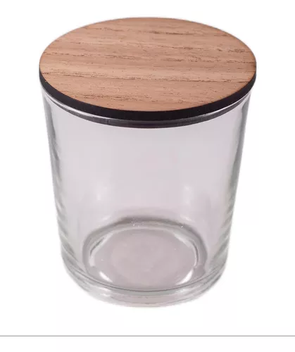 Vaso de Vidrio Mediano con Tapa para Licuadora