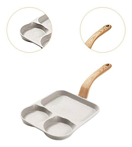 Sartén Para Desayuno 3 En 1 Sartén Plana Sartén