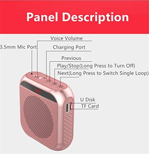 Amplificador De Voz Portátil Con Micrófono Con Cable Auricul