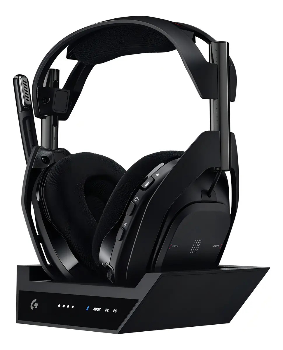 Headset Gamer Sem Fio Astro A50 X Logitech Preto Com Base
