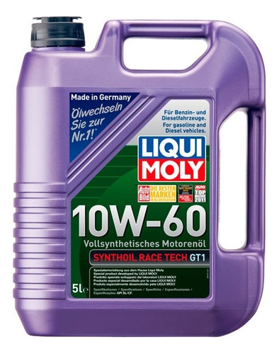 Aceite Liqui Moly 10w60 Synthoil Race Tech Gt1 Sintetico L46