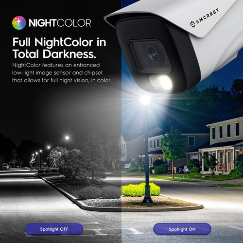 2 Camaras De Seguridad Ip Poe Bala Amcrest Ultrahd 4k 8mp