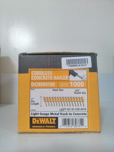 Caja De Clavos Dewalt 1 Pulgada