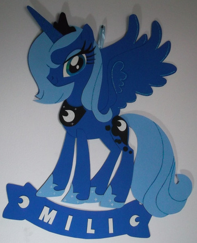 6cartel Cumpleaños - Pony Luna - Goma Eva 50 X 48 Cm Aprox.