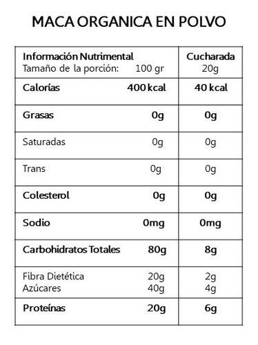 Maca Peruana 1 Kg Orgánica Granel Mi Granero