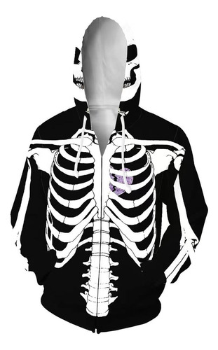 Sudadera Con Capucha De Calavera Y Esqueleto 3d De Halloween