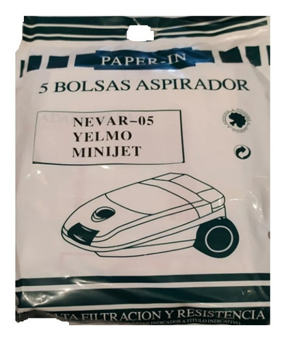 Bolsas Aspiradora Yelmo Mini Jet X 5 Unidades