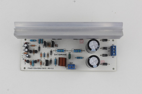 Placa Amplificador 100w Rms Mono Com Fonte E Transformador