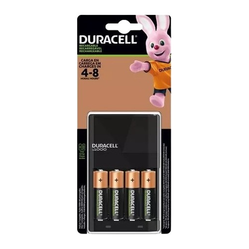 Pack 4 Pilas Duracell Recargables Aa + Cargador Pilas Aa/aaa