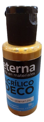 Pintura Acrilica Eterna Color Unidad 50 Ml Decoracion Color Tierra Siena Natural