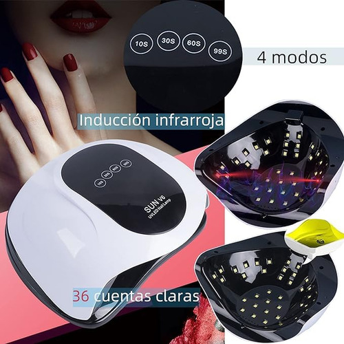 Lámpara De Uñas, 200w 45 Uv Led Lámpara De Uñas Para Esmalte