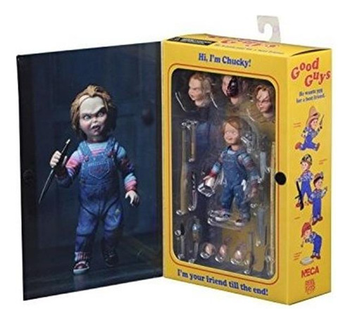 Neca - Chucky - Figura De Accion De Escala De 4 Pulgadas - .
