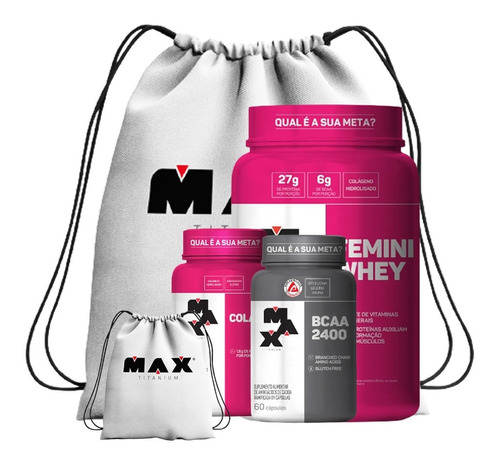 Combo Mulher - Whey Protein Feminino 900g + Colageno + Bcaa