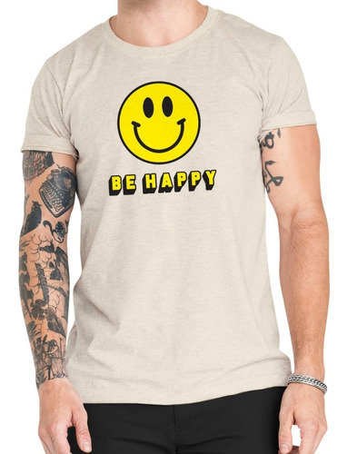 Polera Smiley Face Carita Feliz Happy Algodón Orgánico Scl13