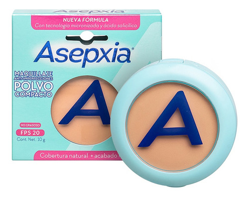 Base de maquillaje en polvo compacto Asepxia Tono Canela - 10mL 10g