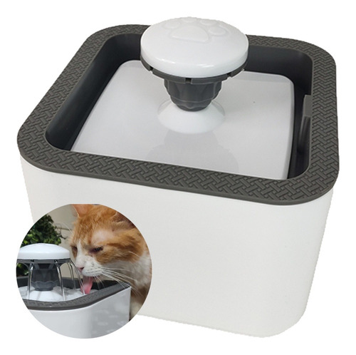 Bebedero para mascotas, fuente automática de agua para gatos y perros, color blanco, 110 V/220 V