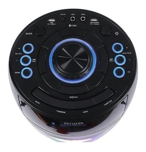 Imagen 3 de 3 de Parlante Aiwa AWPOK9 con bluetooth negra 240V