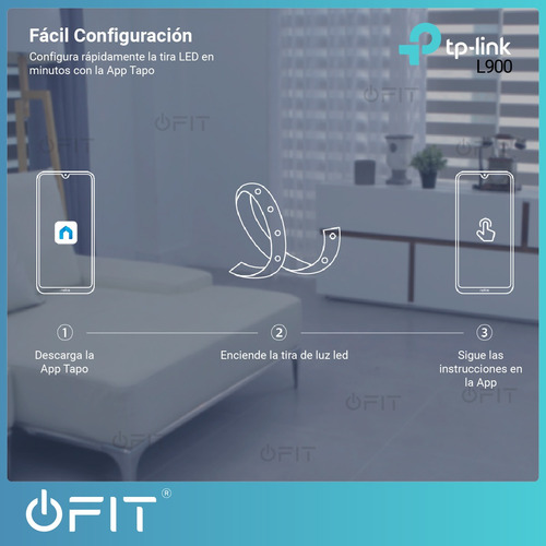 Imagen 8 de 10 de Tira De Luz Led Wi-fi Rgb 5mts Inteligente Streaming Tp-link