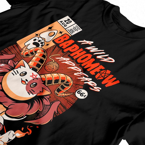 Imagen 2 de 6 de Remera Algodón Baphomeow
