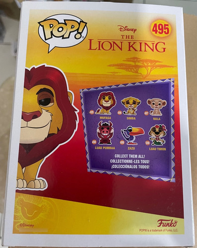 Funko Pop Mufasa #495 Exclusivo Pop In A Box (Usado)