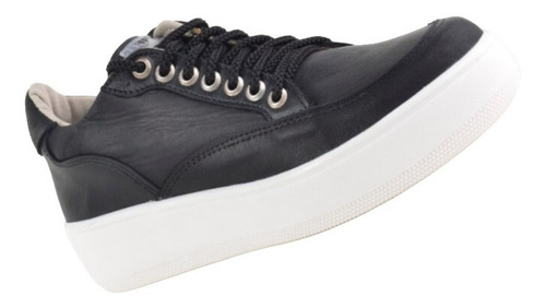 Imagen 4 de 7 de Zapatillas Urbanas De Mujer De Cuero Cordones Tami - Ferraro