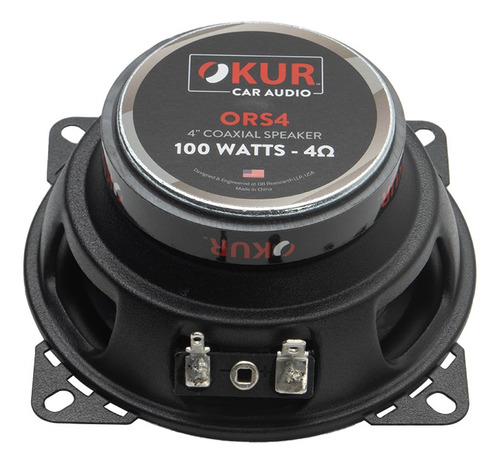 Par De Bocinas Para Automóvil OKUR ORS4 ORS Series 4 Pulgadas 100 Watts Máximo 50 Watts RMS 4 Ohms 2 Vías Color Negro By DB Drive