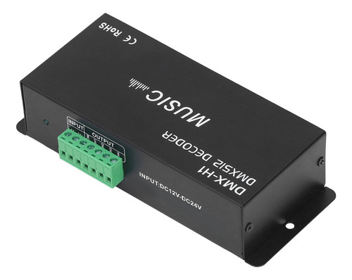 Controlador Decorder Led 4 Canais Dmx 512 Rgb Ajustável