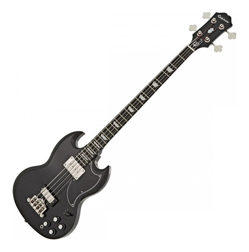 Imagem 8 de 8 de Baixo EpiPhone Eb-3 Sg Bass Preto Corpo E Braço Em Mogno