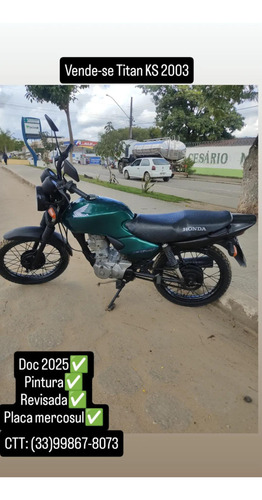 Titan Ks 2003, 2025 Em Dia, Pintura, Revisada, Placa Mercosu