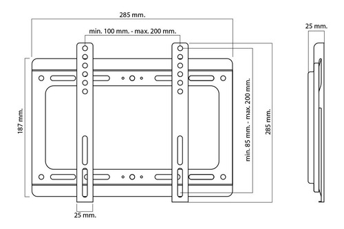 Soporte Para Tv Led Lcd Fijo Chato 43 42 40 39 32 Economico Color Negro