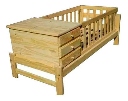 comprar Cuna Funcional Ayala Pino Natural 70x84x198 Cm