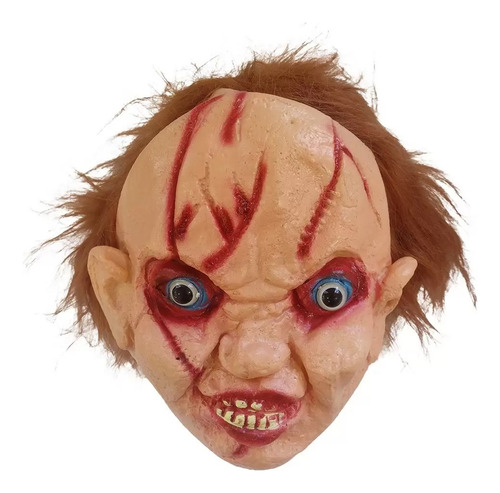 Máscara Chucky Boneco Brinquedo Assassino Festa Halloween Cor Bege
