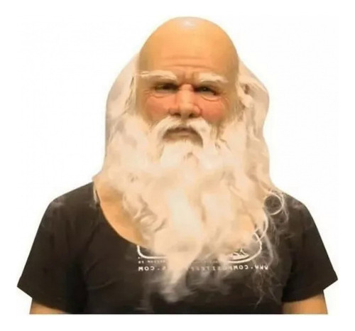Máscara De Papai Noel Máscara De Silicone Para Avô Barbudo